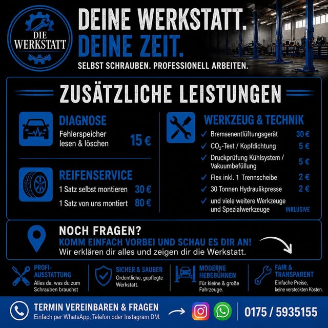 Leistungen der Werkstatt